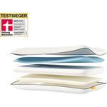 Emma 'Classic' Nackenstützkissen, Stiftung Warentest, 80x40 cm, Höhe 12 cm, 98 % Polyester / 2 % Elasthan weiß