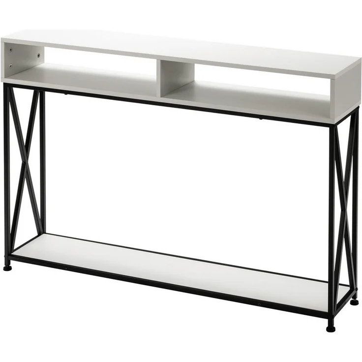 COSTWAY Konsolentisch Beistelltisch, 2 Ebenen, mit offnen Fächern, 120cm – Bild 5