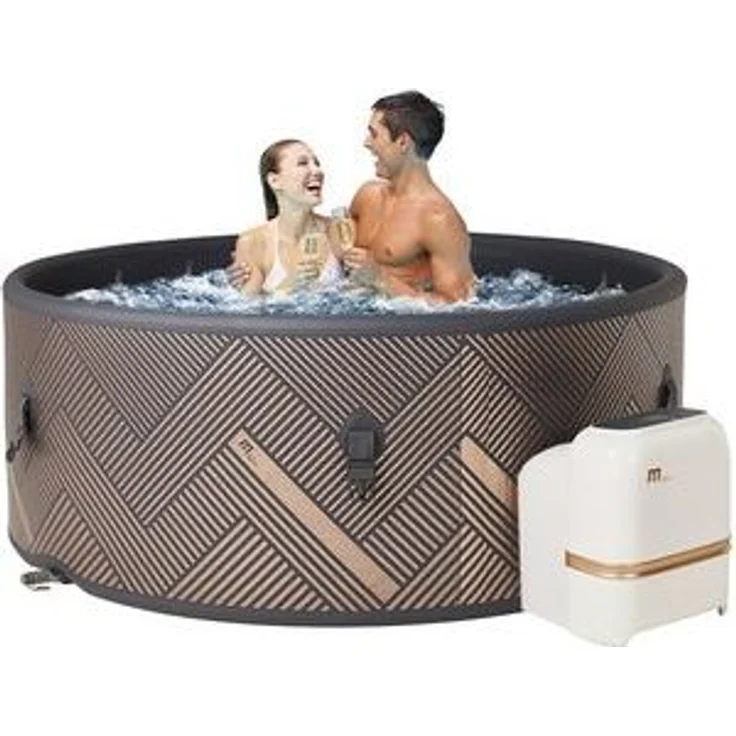 mSpa Whirlpool Outdoor Frame Mono F-MO062 Pool, (Whirlpool Outdoor 6 Personen, Luxus Garten Pool, Whirlpool aufblasbar, 2-tlg, Whirlpool mit Schnellheizsystem, Whirlpool Outdoor winterfest), Whirlpool mit UVC+ Wasserreinigung (20-fach effektiver) – Bild 6