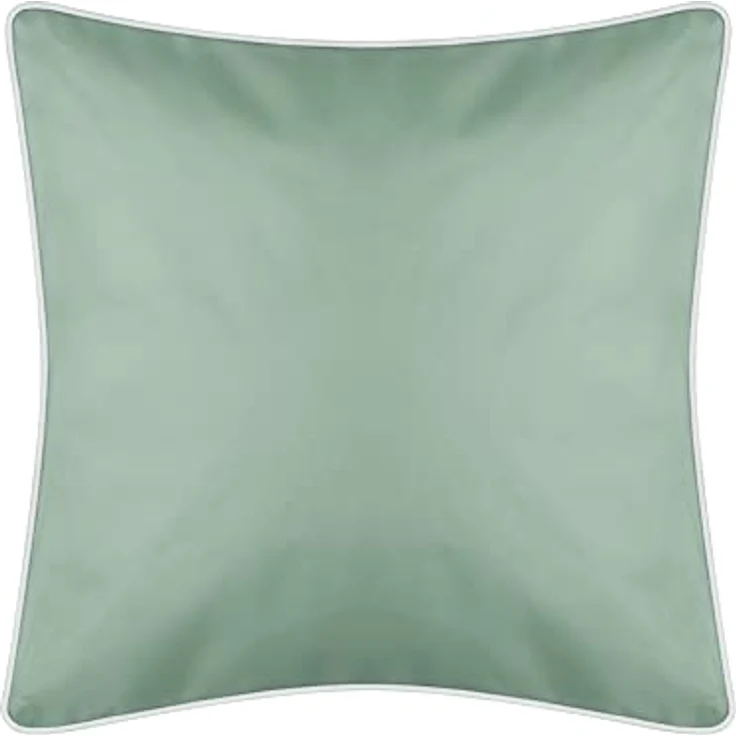 Outdoor Kissen mit Paspel ( 45 x 45 cm ) Dekokissen Garten - Reißverschluss - Schmutz- und Wasserabweisend - abnehmbarer Kissenbezug Mintgrün 1er-Pack – Bild 1