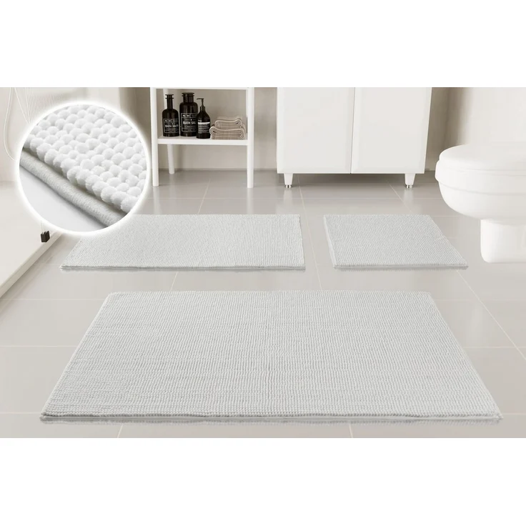 OTTO home Badematte Kaelan, weicher Chenille, Höhe 14 mm, rutschhemmend beschichtet, fußbodenheizungsgeeignet, Polyester, rechteckig, Badvorleger, Badteppich weiches Chenille, pastellfarben, Badezimmer – Bild 5