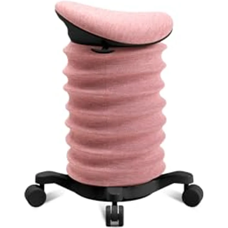 TOPSTAR Sitness 4D mit Rollen AGR-Zertifiziert Dynamischer Sitzhocker schwarz - Rose, ergonomischer Bürohocker - höhenverstellbar - stärkt den Rücken - entlastet die Bandscheiben – Bild 4