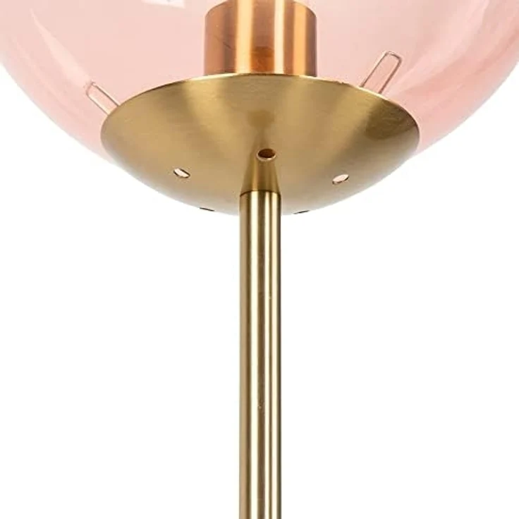 Qazqa Stehlampe Pallon, ohne Leuchtmittel, E27, Rosa, Art Deco, Glas, 1-flammig – Bild 3