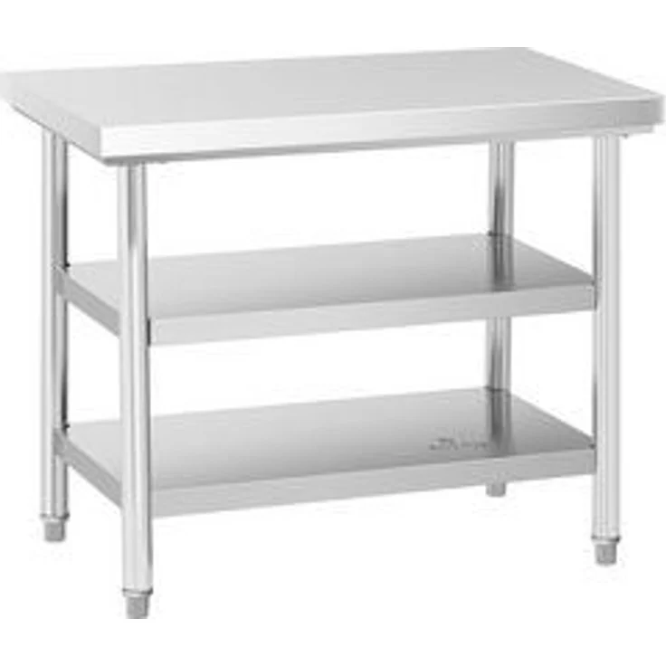 Royal Catering Arbeitstisch 100 x 60 cm Edelstahltisch 500 kg Edelstahl Zerlegetisch 3 Ebenen, verschiedene Größen – Bild 6
