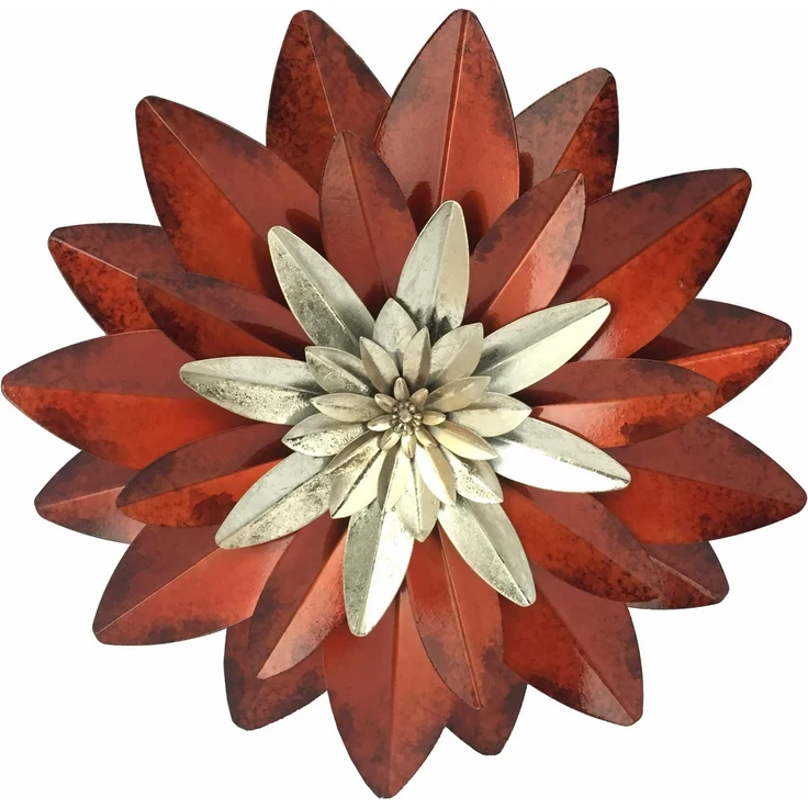 Wanddeko "Blüte" Ø 37 cm, rot – Bild 1
