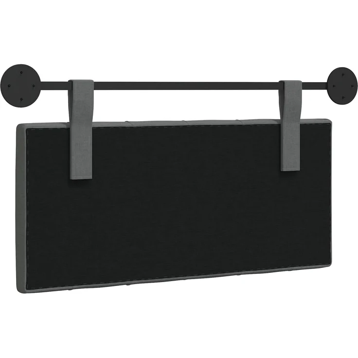 vidaXL Hängendes Kopfteil Dunkelgrau Stoff 7 x 100 x 55 cm Grau – Bild 6