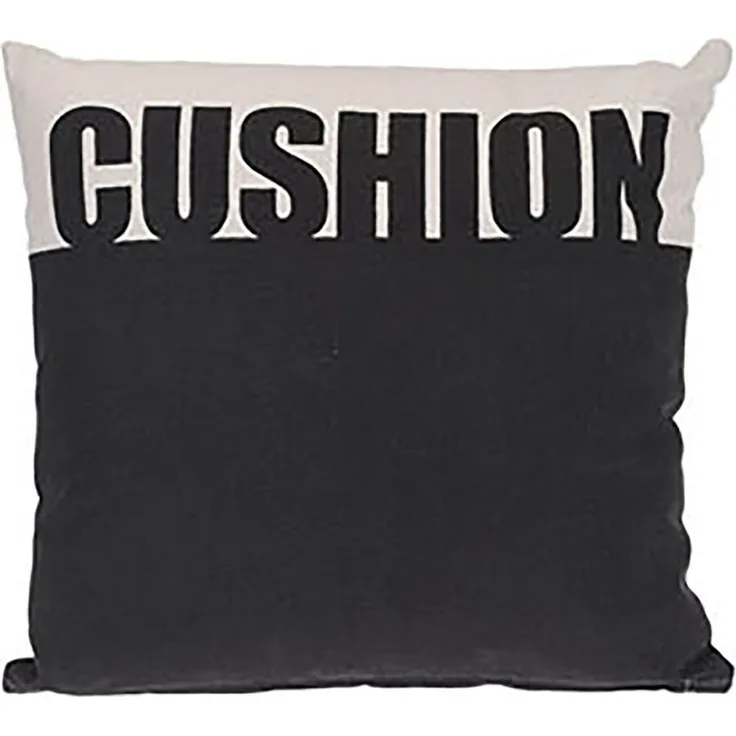 Kissen 45x45cm braun, schwarz, grau o. orange Dekokissen Aufdruck Kuschelkissen schwarz