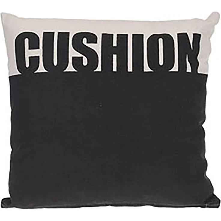 Kissen 45x45cm braun, schwarz, grau o. orange Dekokissen Aufdruck Kuschelkissen schwarz