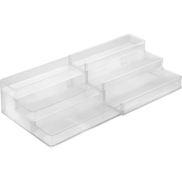 Gewürzregal Gewürzständer Organizer ausziehbar 3 Ebenen mDesign transparent – Bild 7