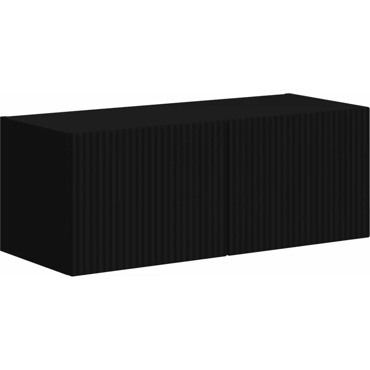 vidaXL TV-Schrankset Wandmontiert 4 pcs Schwarz Holzwerkstoff 3409034 – Bild 5