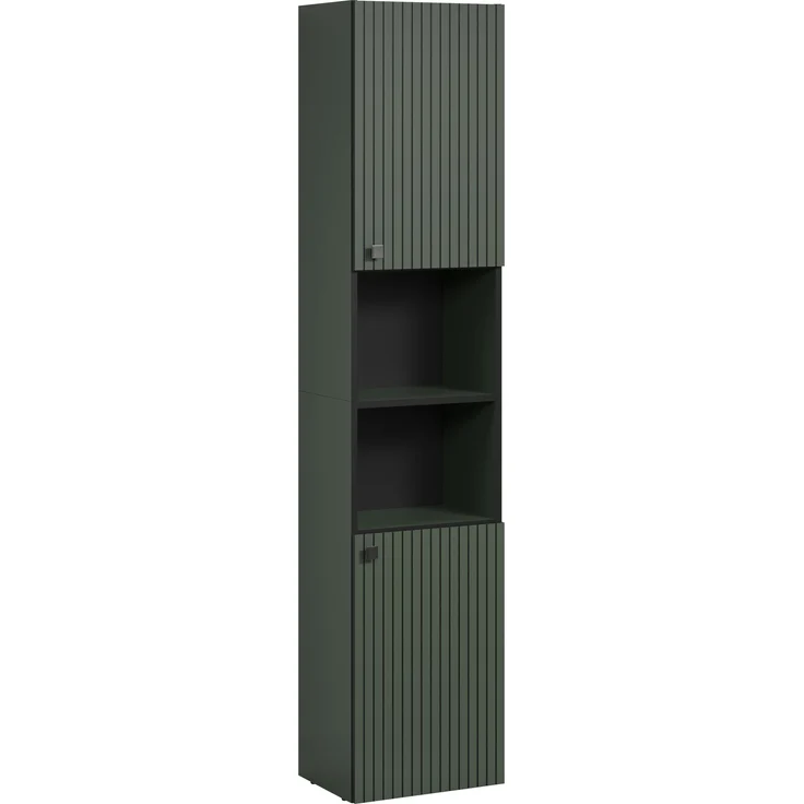 Badezimmer Hochschrank Bliss in grün 40 x 186 cm – Bild 1