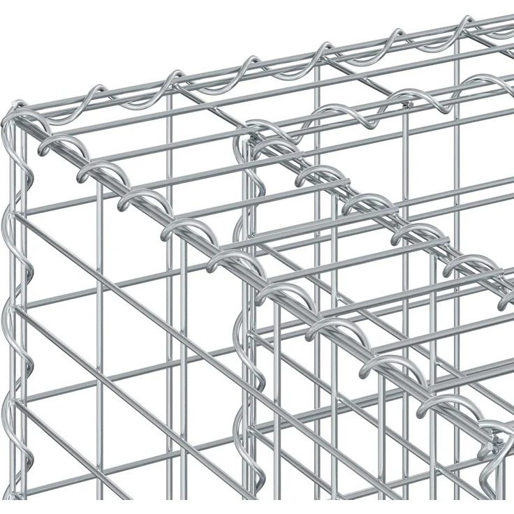 vidaXL Gabionen-Hochbeet 130 x 50 x 80 cm Verzinkter Stahl Silber 42033328 – Bild 9