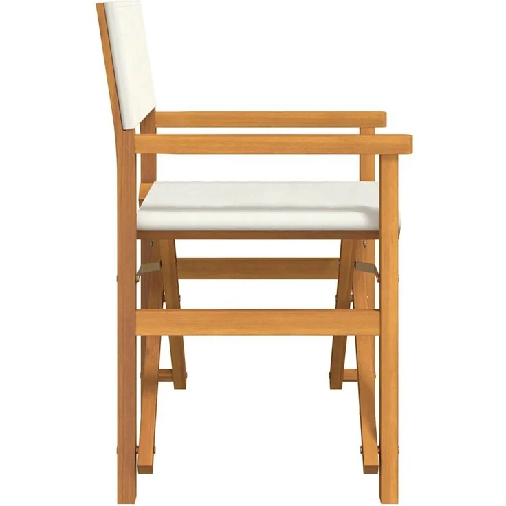 vidaXL Regiestuhl Klappbar Creme Massivholz Teak 4008507 – Bild 3