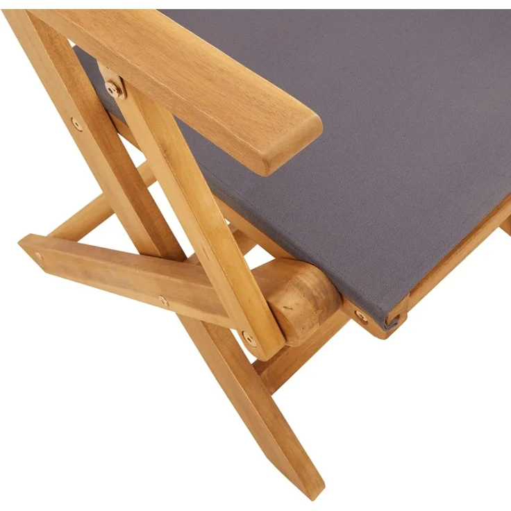 vidaXL Klappstühle, 8-teilig, anthrazitfarbener Stoff und Massivholz 3214579 – Bild 8