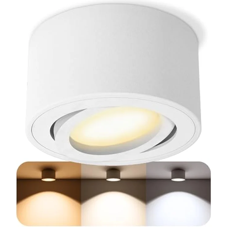 SSC-LUXon CELI-1WM, kleiner schwenkbarer LED Deckenspot mit tauschbarem 4W warmweiß Modul, weiß pulverbeschichtet – Bild 2