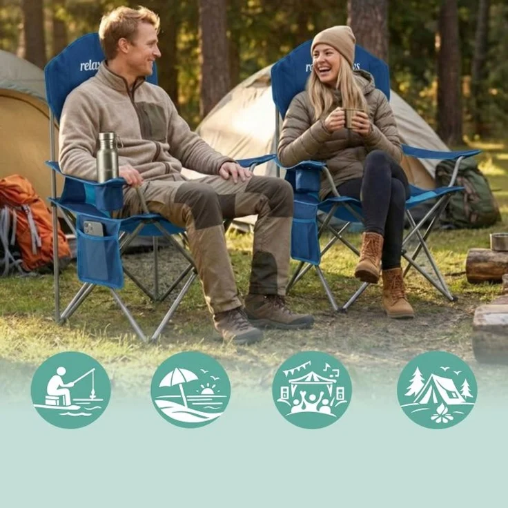 Relaxdays Faltbarer Camping Stuhl – Bild 6