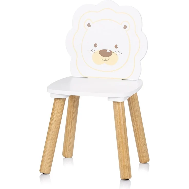 Chipolino Kinder Tischset Tiermotiv Tisch 2 Stühle, Holz, Sitzgruppe, ab 2 Jahre weiß grau – Bild 4