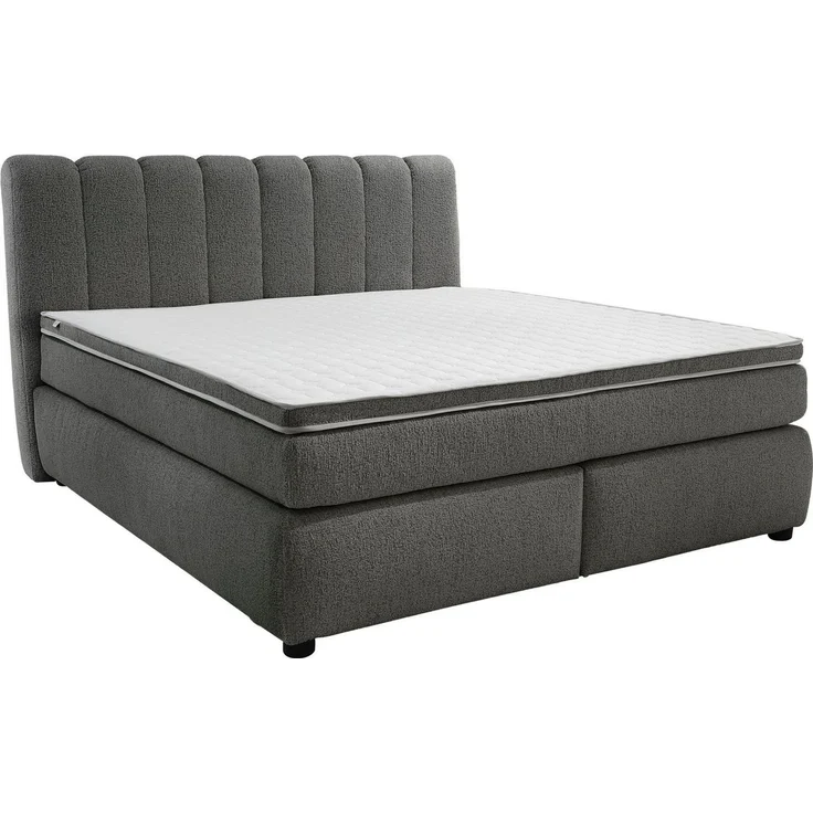 Jockenhöfer Gruppe Boxspringbett TILDA, wahlweise mit Bettkasten, mit Taschenfederkernmatratze H3-H4, mit Kaltschaumtopper, hochwertiger Strukturstoff-Bezug, 180x200cm – Bild 2