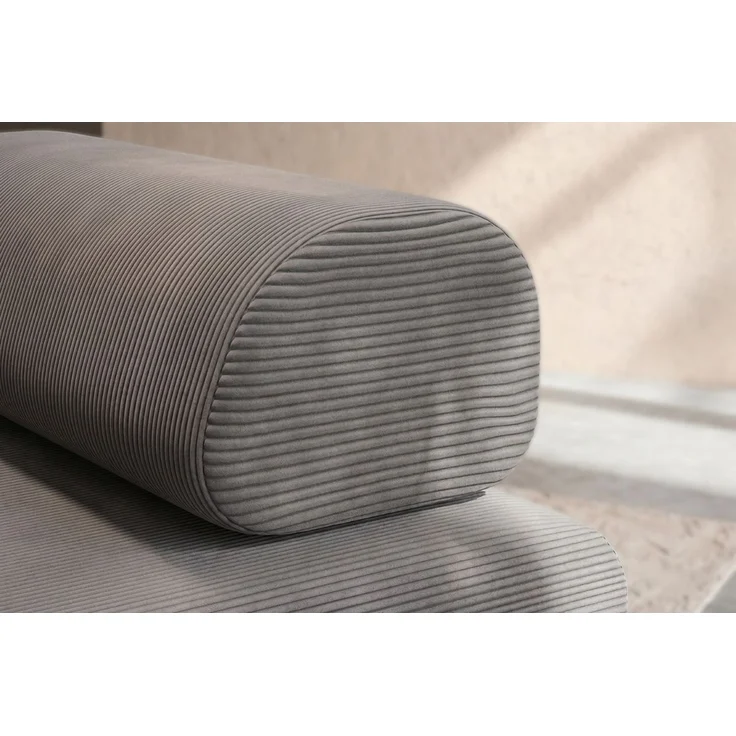 2-Sitzer-Schlafsofa aus grauem Cord – Bild 2