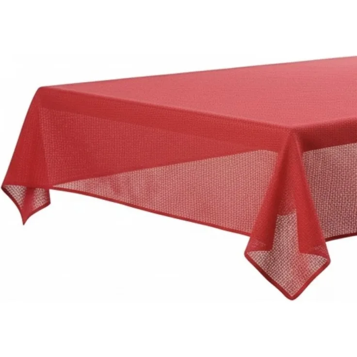 Garten Tischdecke 130x220 cm für Garten, Terrasse und Balkon - eckig, wasserfest & pflegeleicht, Rot