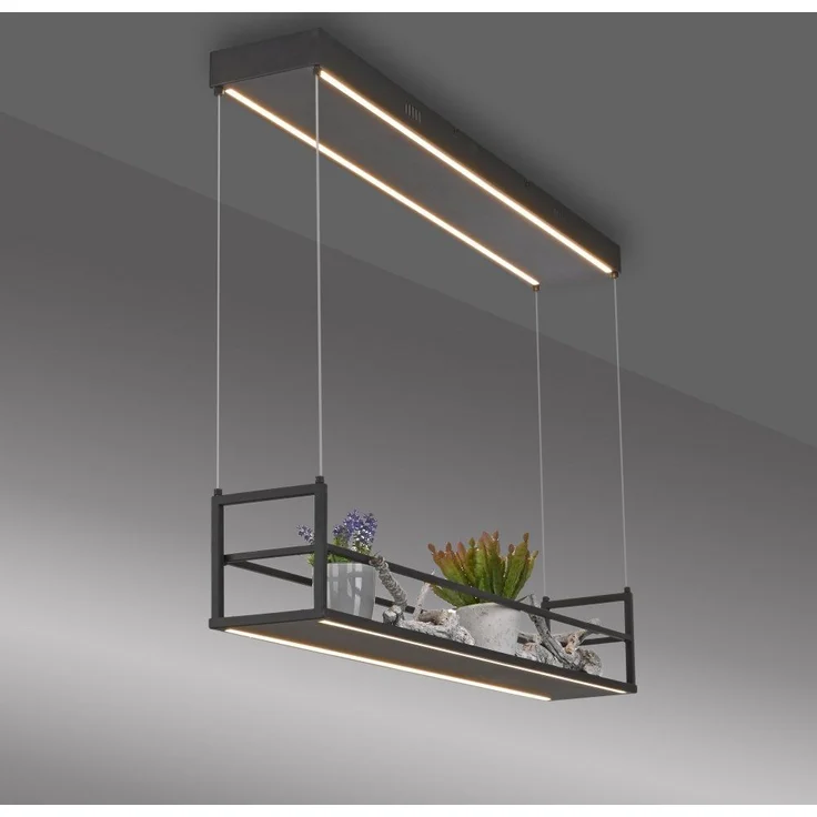 JUST LIGHT 15248-18 SONTURA Pendelleuchte schwarz mit Ablagefläche – Bild 5