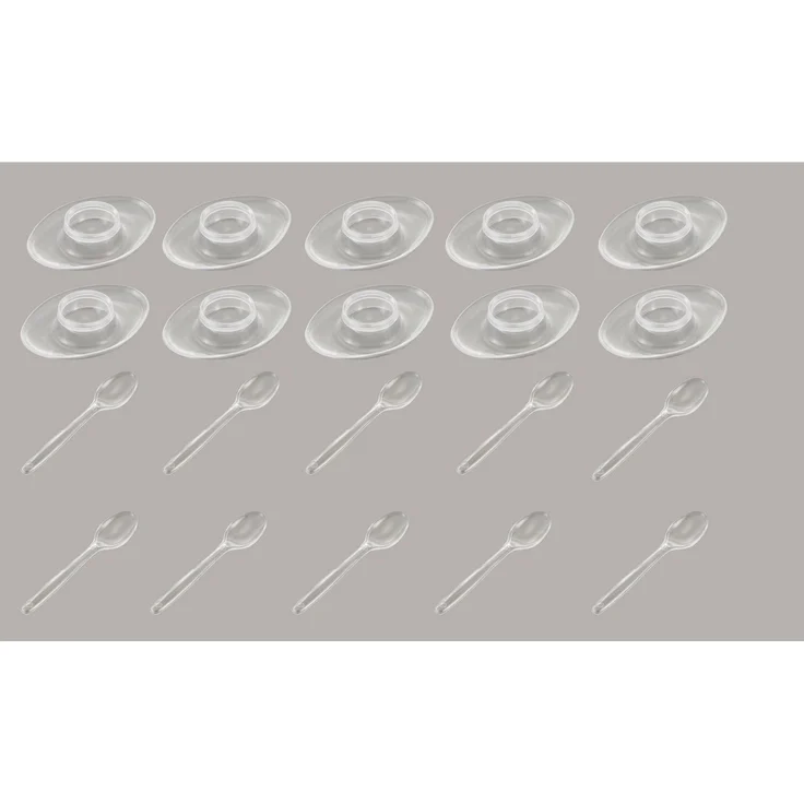 Ruco Eierbecher, (Set, 10 Becher und 10 Löffel-tlg), Kunststoff – Bild 1