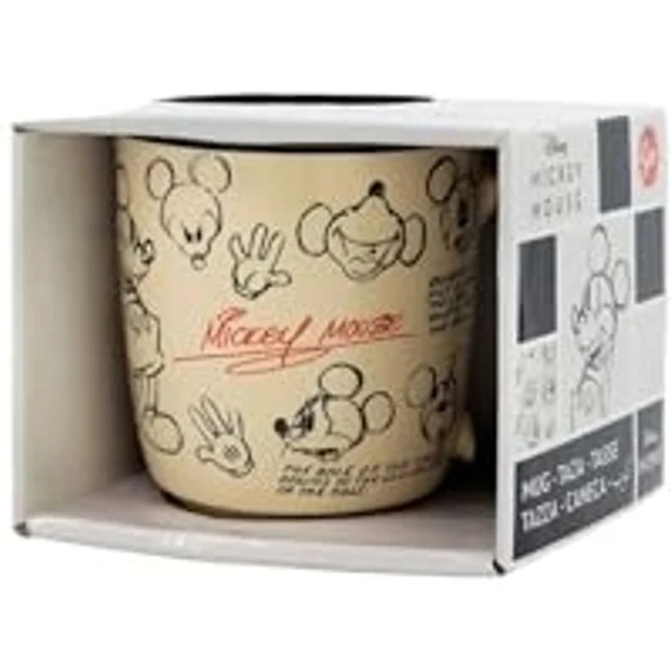 Tasse mit Disney Mickey Mouse Motiv ca. 410ml aus Keramik ca. Ø 9 x 10 cm Skizze – Bild 4