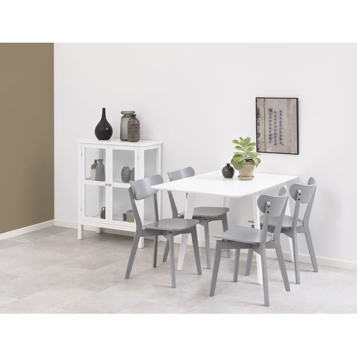 Esszimmerstuhl >Roxby< (2er-Set) in Grau, Holz - 45x79,5x55cm (BxHxT) – Bild 2