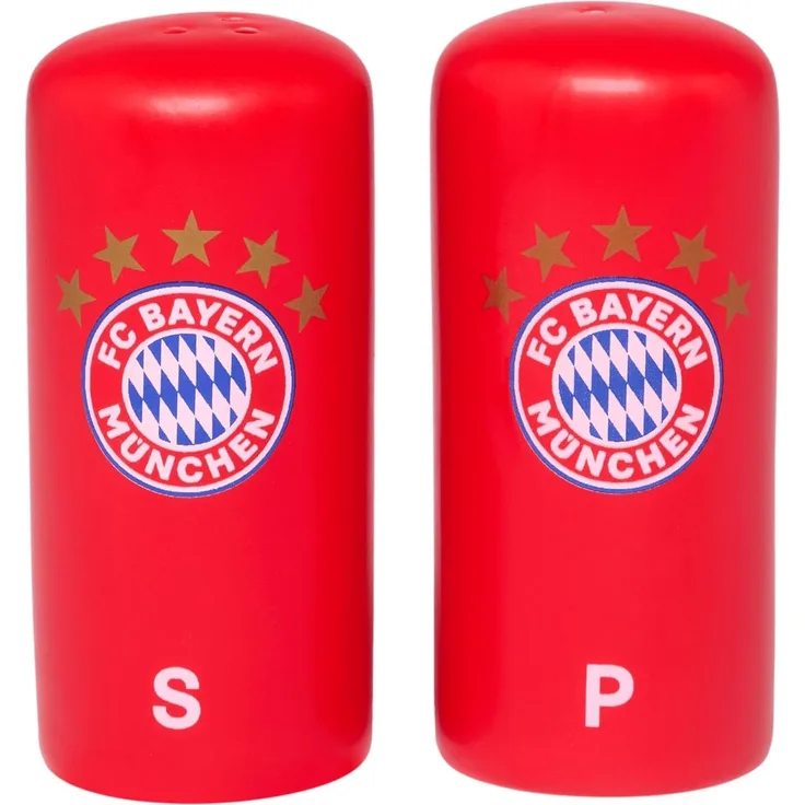 FC Bayern München Frühstücksbrett FC Bayern München Salz- & Pfefferstreuer Rot I Keramik I Fußball, Keramik