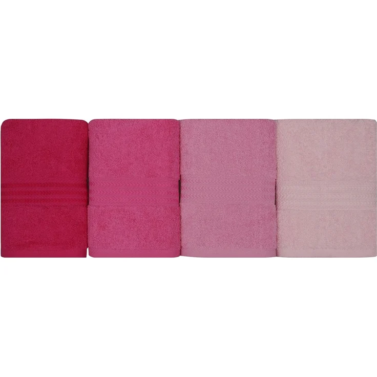 Mijolnir 'Rainbow - Pink' Waschhandtuchset (4-teilig), Hellrosa / Rosa, 30 x 50 cm – Bild 3