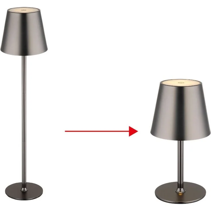GLOBO LIGHTING Tischleuchte VANNIE, Memoryfunktion, LED fest integriert, Warmweiß, Tischlampe Nachttischlampe Deko-Tischleuchte Schlafzimmer – Bild 2