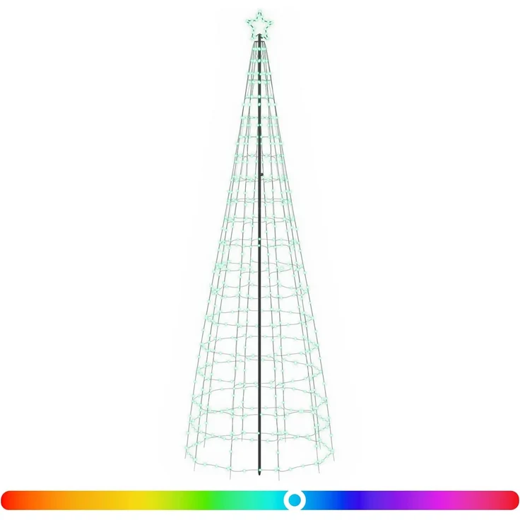 vidaXL LED-Weihnachtsbaum EKENAS 300 cm 390 LEDs Mehrfarbig Stahl 42050820 – Bild 3