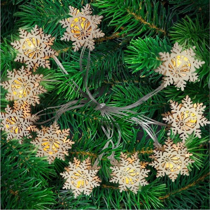 HTI-Living LED-Lichterkette LED Lichterkette 10 Lichter, 10-flammig, Weihnachtsbeleuchtung batteriebetrieben – Bild 2