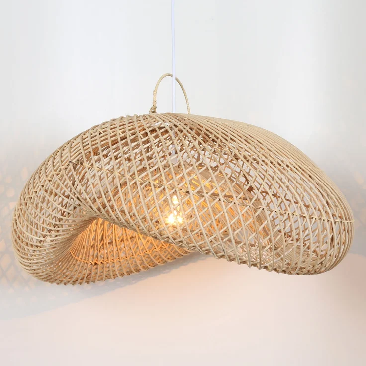 Rattan Lampe Luna L – Bild 4