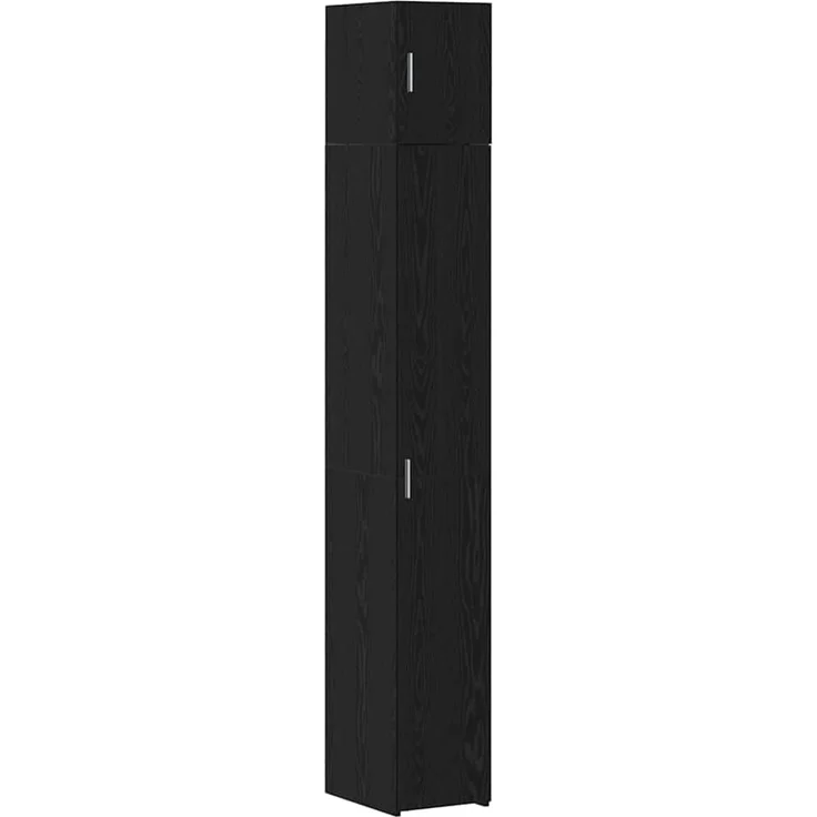 vidaXL Lagerschrank mit Regalen Schwarz Eichen-Optik 3365629 – Bild 2