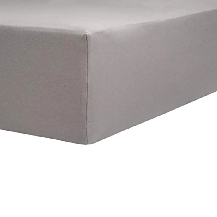 AVANTGARDE Premium Topper - Spannbetttuch - 140x200-160x220 cm - extra niedriger Steg - für Boxspringbett - Topperauflage - Spannbettlaken Jersey Baumwolle (12 Grau, Topper 140x200 cm - 160x220 cm) – Bild 5