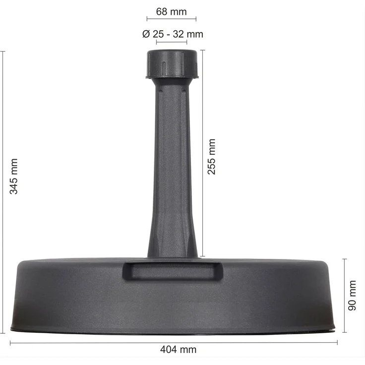 Beton-Ständer 20 kg anthrazit – Bild 2