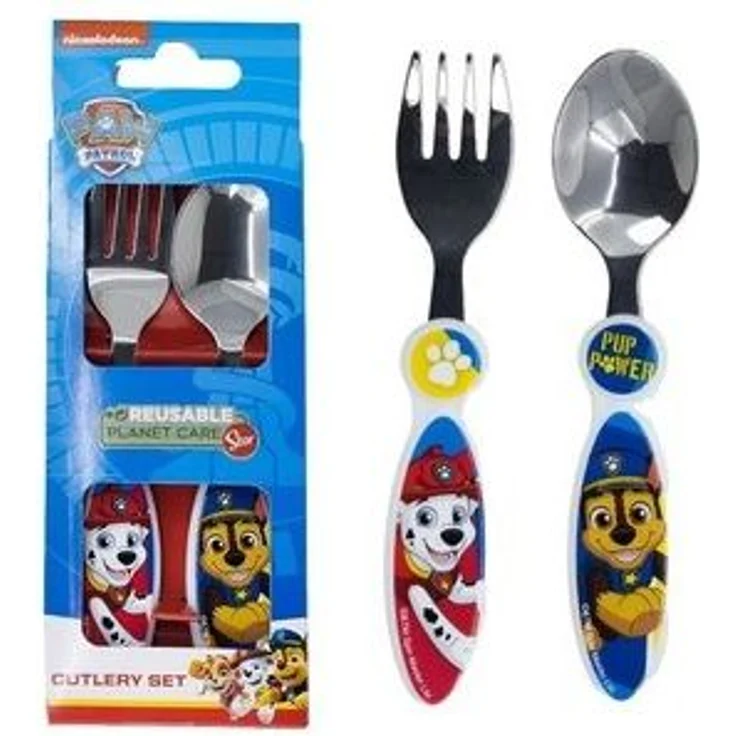 Paw Patrol Kinderbesteck Set 2-teilig – Löffel & Gabel mit Motivgriffen – Bild 4