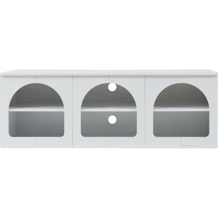 Fernsehtisch Trorhun 140x38x48 cm Weiß [en. casa] – Bild 5