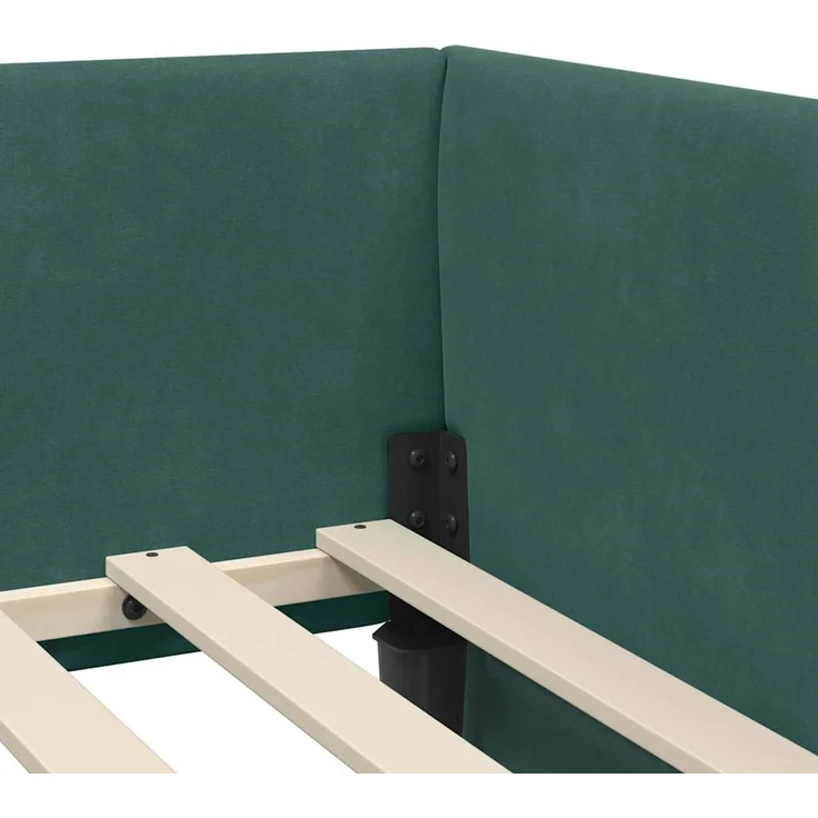 vidaXL Eckbettgestell mit Matratze Sonstiges 2 pcs Grün Samt 3393636 – Bild 10