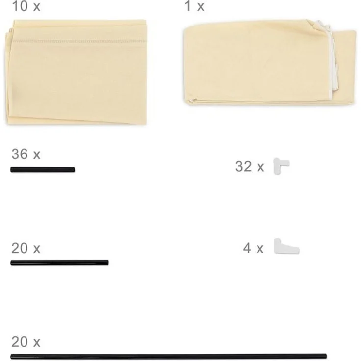 Relaxdays 3 x Schuhschrank VALENTIN hoch beige – Bild 7