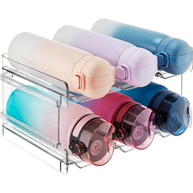 Lifewit Küchenorganizer-Set Stapelbarer Flaschenhalter für Schrank, Gefrierschrank, Vorratskammer, Stapelbar