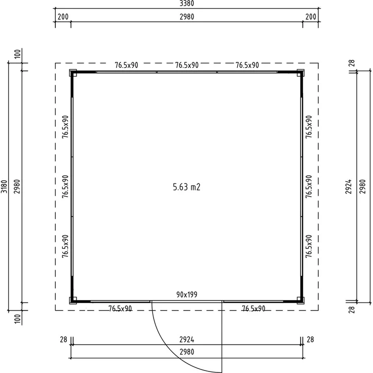 Fjordholz Gewächshaus aus Holz Modell 28 B – Bild 5