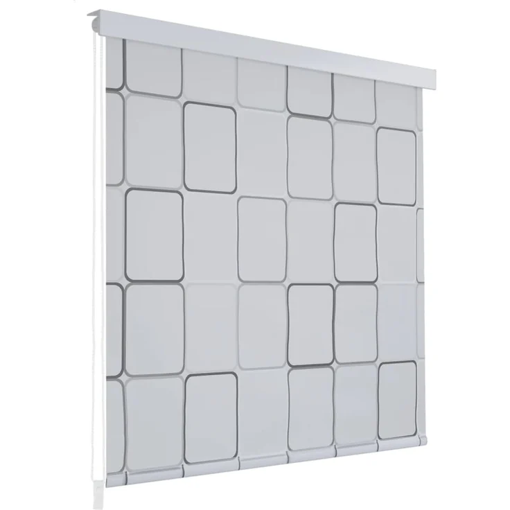 vidaXL Duschrollo 120x240 cm Quadratmuster 142849 – Bild 2