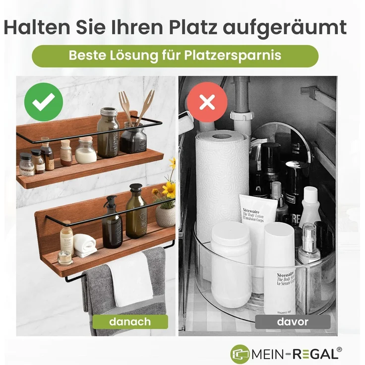 Mein-Regal Wandregal Kim 2-tlg. Set Hängeregale Dunkelbraun – Bild 5