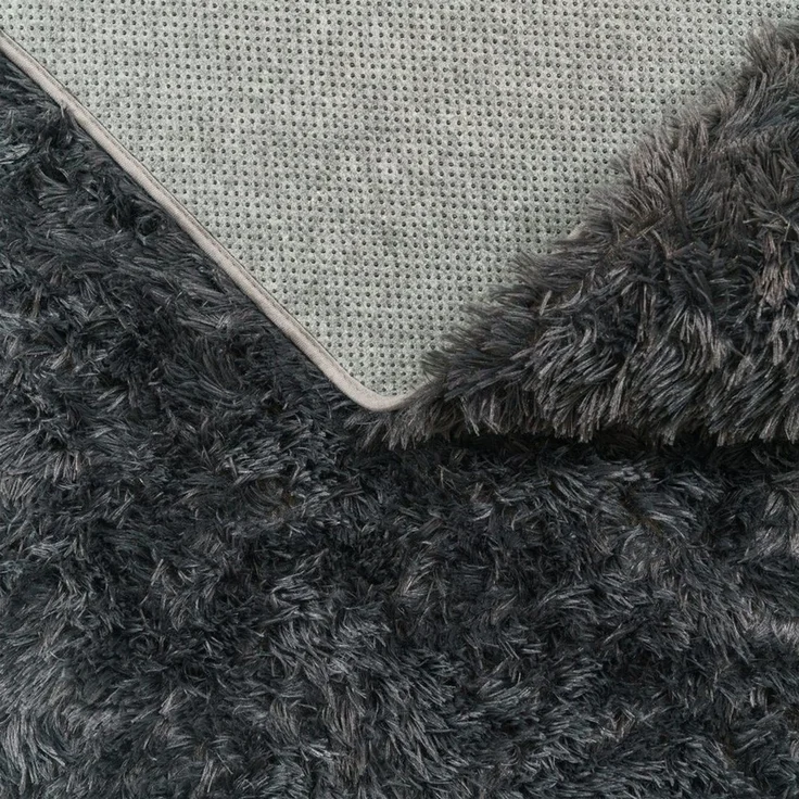 TT Home Teppich Diele, Esszimmer, Flur, Schlafzimmer, Wohnzimmer, Rechteckig, Höhe: 37 mm, Teppich Wohnzimmer Hochflor Langflor Weich Soft Modernes Einfarbiges D – Bild 4