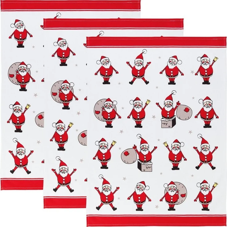 Erwin Müller Geschirrtuch Geschirrtuch 3er-Pack, Baumwolle Motiv – Bild 1