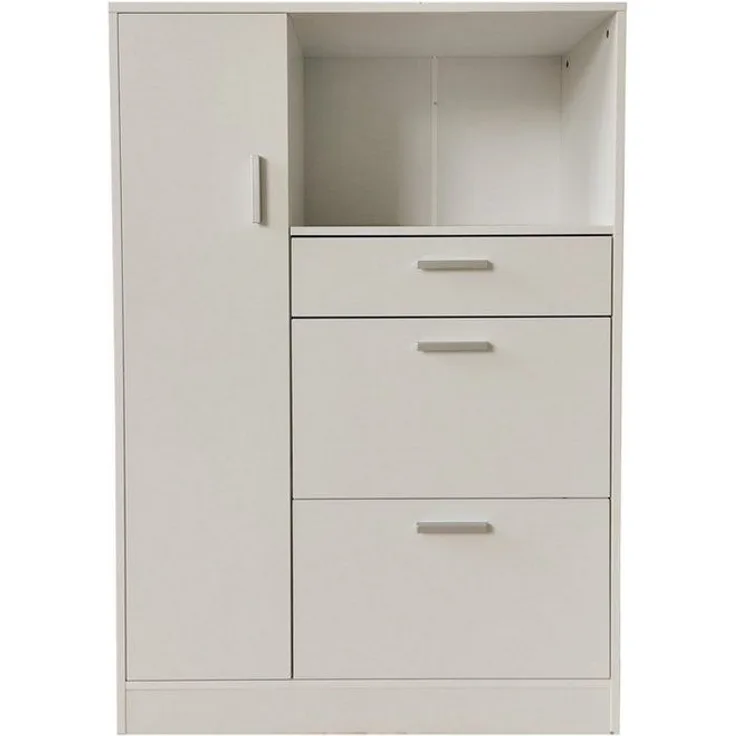 HTI-Line Küchenbuffet Küchenschrank Kombi L Blanca (Stück, 1-St, 1 Küchenschrank Kombi L Blanca) Küchenbuffet Mehrzweckschrank Mikrowellenschrank