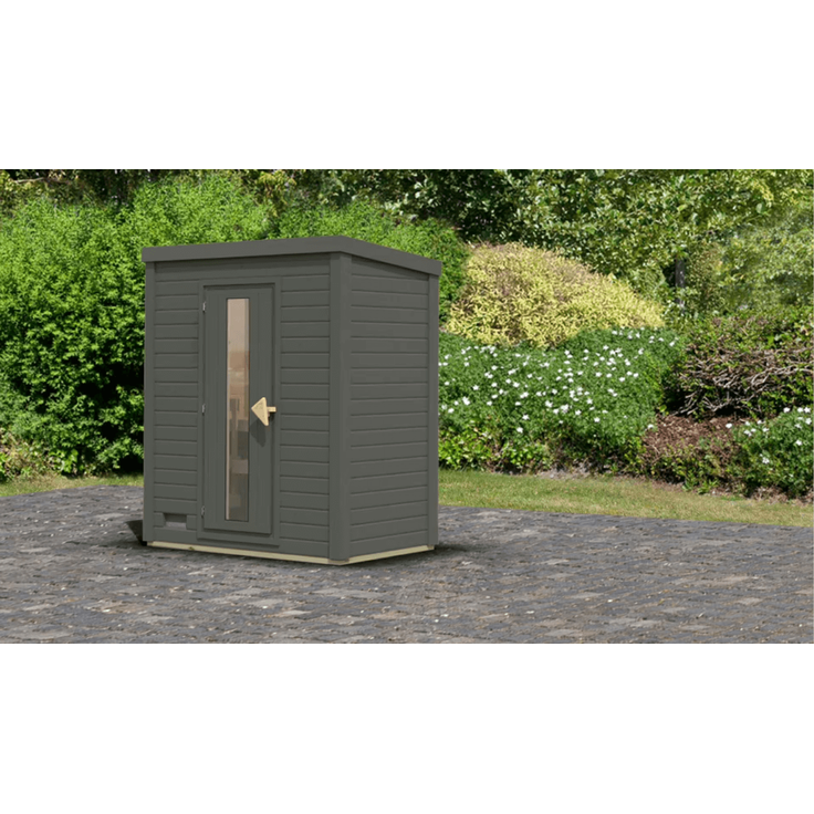 Karibu Sauna Hytti 0 terragrau ohne Ofen