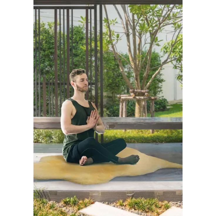 Yoga Schaffell ökologische Gerbung versch. Größen Größe: 90-100
